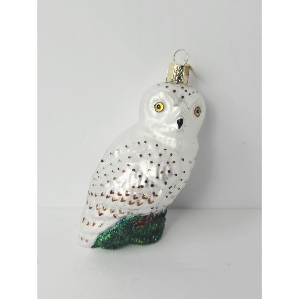 Old World Christmas Ornament Great White‎ Owl #16079